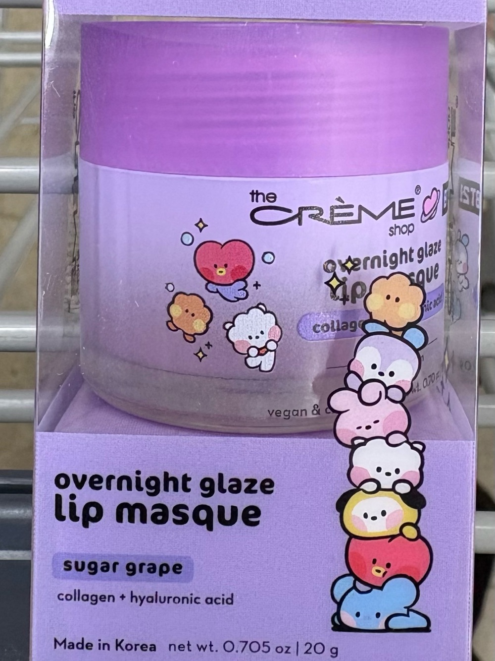 The Crème Shop Overnight Glaze Lip Masque - Sugar Grape (Purple) NWT